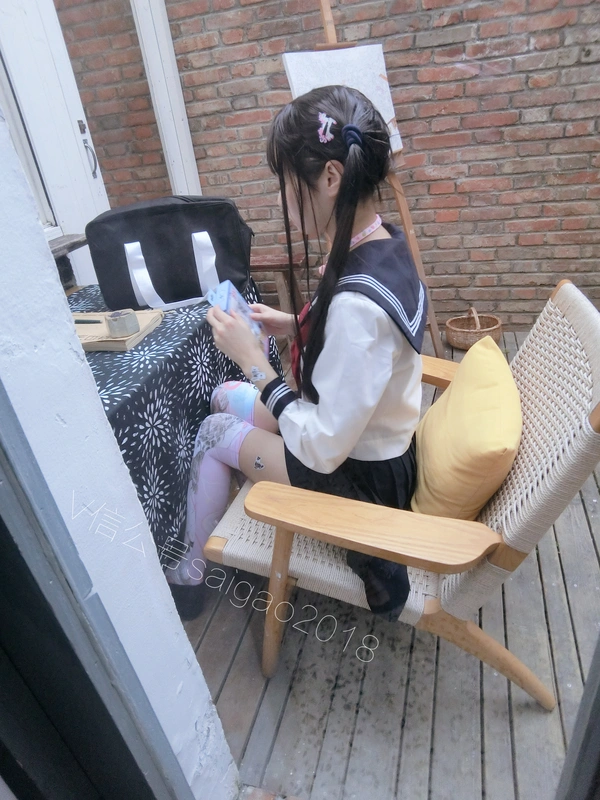 2019七夕特典: 黑长直色气loli水手服写真 - 双马尾少女赛高酱